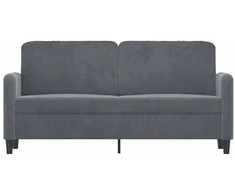 Dvivietė sofa, tamsiai pilkos spalvos, 140cm, aksomas