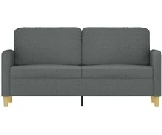 Dvivietė sofa, tamsiai pilkos spalvos, 140cm, audinys
