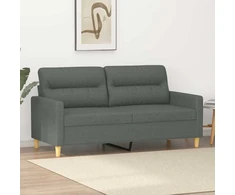 Dvivietė sofa, tamsiai pilkos spalvos, 140cm, audinys