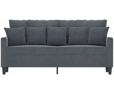 Dvivietė sofa, tamsiai pilkos spalvos, 140cm, aksomas