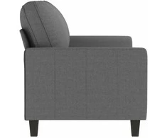 Dvivietė sofa, tamsiai pilkos spalvos, 140cm, audinys