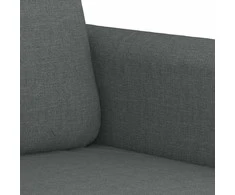 Dvivietė sofa, tamsiai pilkos spalvos, 140cm, audinys