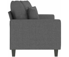 Dvivietė sofa, tamsiai pilkos spalvos, 140cm, audinys