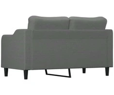 Dvivietė sofa, tamsiai pilkos spalvos, 140cm, audinys