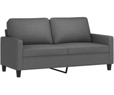 Dvivietė sofa, tamsiai pilkos spalvos, 140cm, audinys