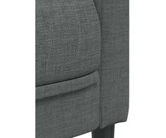 Dvivietė sofa, tamsiai pilkos spalvos, audinys