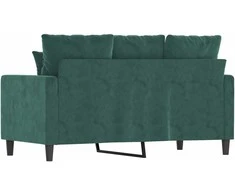 Dvivietė sofa, tamsiai žalios spalvos, 120cm, aksomas