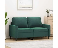 Dvivietė sofa, tamsiai žalios spalvos, 120cm, aksomas