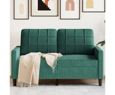 Dvivietė sofa, tamsiai žalios spalvos, 120cm, aksomas