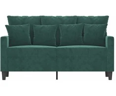 Dvivietė sofa, tamsiai žalios spalvos, 120cm, aksomas