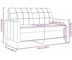 Dvivietė sofa, tamsiai žalios spalvos, 120cm, aksomas