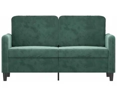 Dvivietė sofa, tamsiai žalios spalvos, 120cm, aksomas