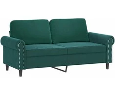Dvivietė sofa, tamsiai žalios spalvos, 140cm, aksomas