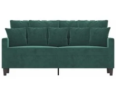 Dvivietė sofa, tamsiai žalios spalvos, 140cm, aksomas