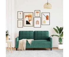 Dvivietė sofa, tamsiai žalios spalvos, 140cm, aksomas