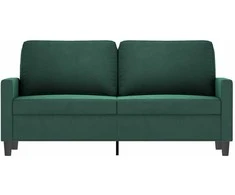 Dvivietė sofa, tamsiai žalios spalvos, 140cm, aksomas