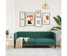 Dvivietė sofa, tamsiai žalios spalvos, audinys