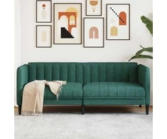 Dvivietė sofa, tamsiai žalios spalvos, audinys
