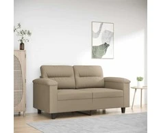 Dvivietė sofa, taupe spalvos, 120cm, mikropluošto audinys