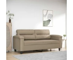 Dvivietė sofa, taupe spalvos, 140cm, mikropluošto audinys
