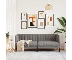 Dvivietė sofa, taupe spalvos, audinys
