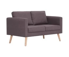 Dvivietė sofa, taupe spalvos, audinys