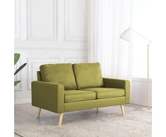 Dvivietė sofa, žalios spalvos, audinys