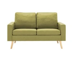 Dvivietė sofa, žalios spalvos, audinys