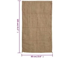 Džiuto maišai, 5vnt., 60x105cm, 100% džiutas, 340 g/m²