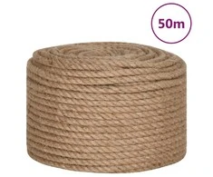 Džiuto virvė, 50 m ilgio, 14 mm storio