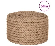 Džiuto virvė, 50 m ilgio, 24 mm storio