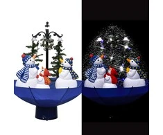 Eglutė su sniego funkcija ir skėčio pagrindu, mėlyna, 75cm, PVC