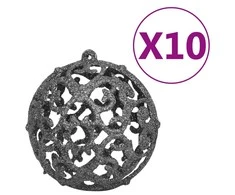 Eglutės žaisliukų rinkinys su viršūne ir 300 LED, 120 dalių