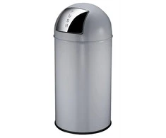 EKO Šiukšliadėžė su paspaudžiamu dangčiu, matinės pilkos spalvos, 40l