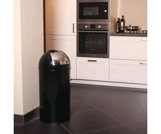 EKO Šiukšliadėžė su paspaudžiamu dangčiu, juodos spalvos, 40l
