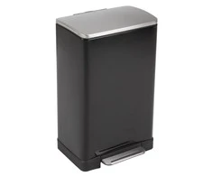 EKO Šiukšliadėžė su pedalu E-Cube, matinės juodos spalvos, 40l