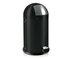 EKO Šiukšliadėžė su pedalu Kickcan, matinės juodos spalvos, 33l