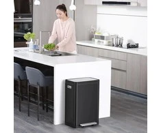 EKO Šiukšliadėžė su pedalu X-Cube, juodos spalvos, 45l