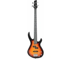 Elektrinė bosinė gitara pradedantiesiems, ruda/juoda, 4/4 46"