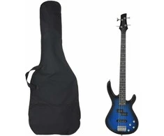 Elektrinė bosinė gitara pradedantiesiems, mėlyna/juoda, 4/4 46"