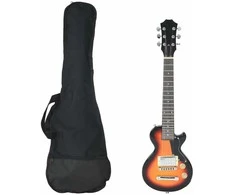 Elektrinė gitara vaikams su dėklu, ruda/juoda, 3/4 30"