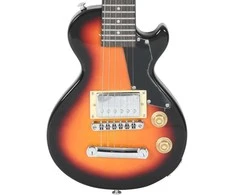 Elektrinė gitara vaikams su dėklu, ruda/juoda, 3/4 30"