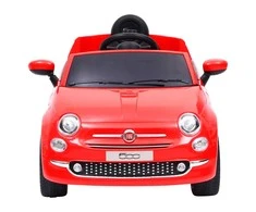 Elektrinis vaikiškas automobilis Fiat 500, raudonos spalvos