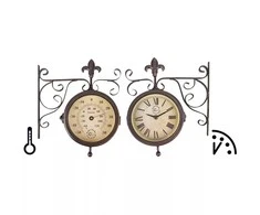 Esschert Design Stoties Laikrodis su TermometruTF005