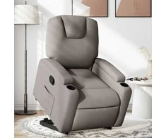 Fotelis Atsistojantis atlošiamas krėslas, taupe spalvos, audinys
