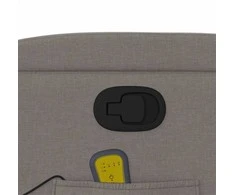Fotelis Atsistojantis atlošiamas masažinis krėslas, taupe, audinys