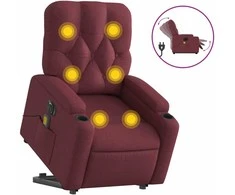 Fotelis Atsistojantis elektrinis masažinis krėslas, vyno, audinys