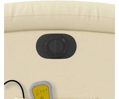 Fotelis Atsistojantis elektrinis masažinis krėslas, kreminis, audinys