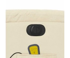 Fotelis Atsistojantis elektrinis masažinis krėslas, kreminis, audinys