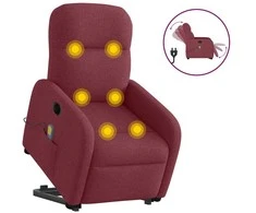 Fotelis Atsistojantis elektrinis masažinis krėslas, vyno, audinys